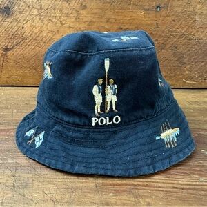Polo Ralph Lauren PRL Embroidered Reversible Bucket Hat HTF